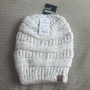 Sonoma Cream Knit Beanie